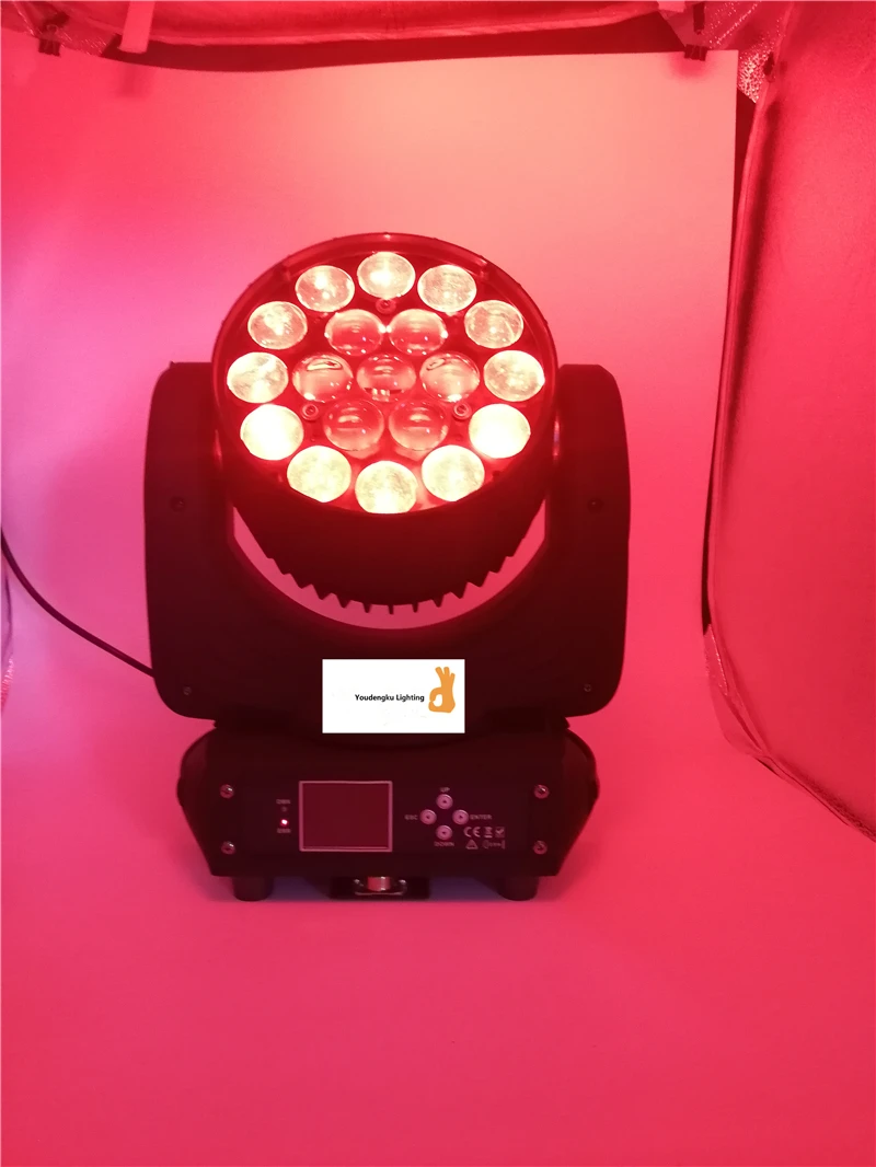 Новейший зум-фокус 19x15 Вт Mac Aura wash led moving head rgbw 4в1 кольцевой круг Zoom light | Лампы и