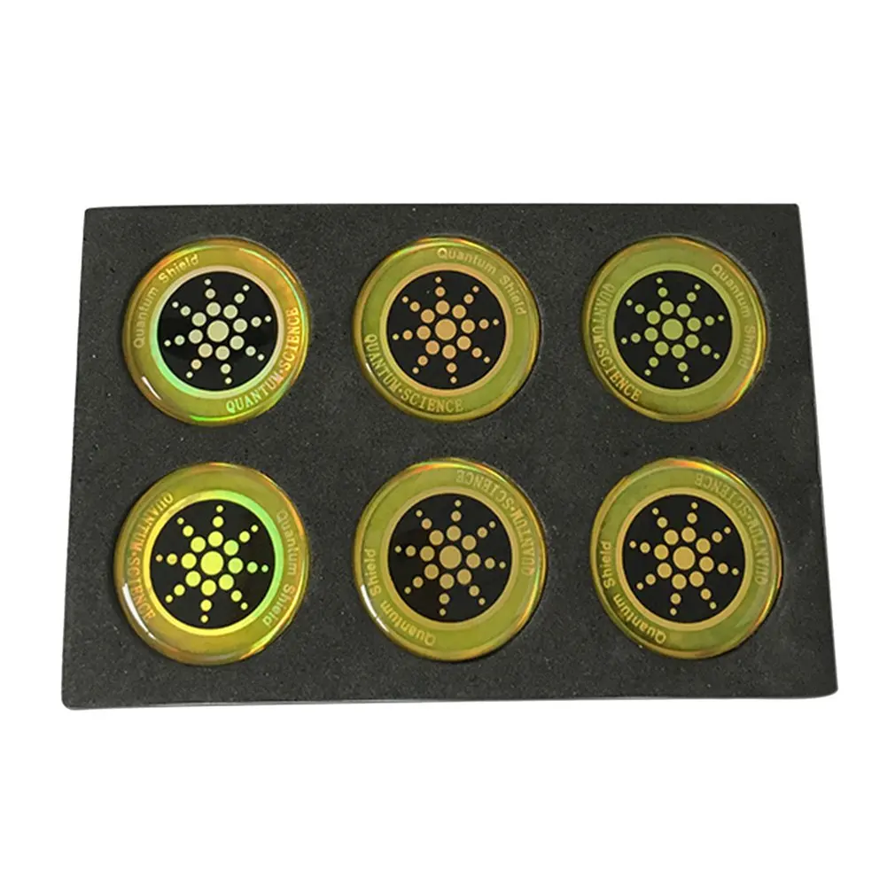 6pcs Quantum Shield Sticker Mobile Phone Sticker For Cell Phone Anti Radiation Protection from EMF Fusion Excel Anti-Radiation
