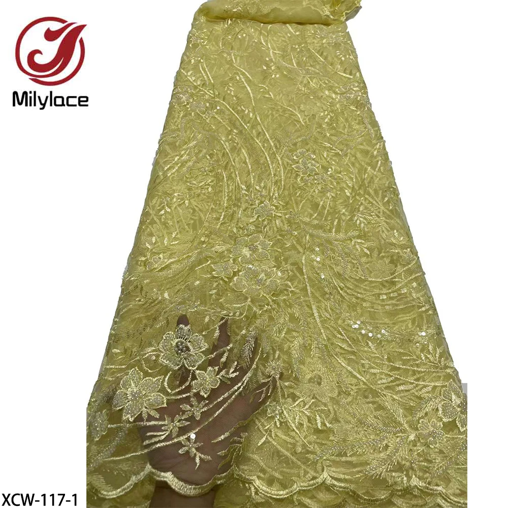 

Новейшая кружевная ткань из бисера высокого качества, африканская кружевная ткань, бусины ручной работы, кружевная ткань с блестками для свадебных торжеств