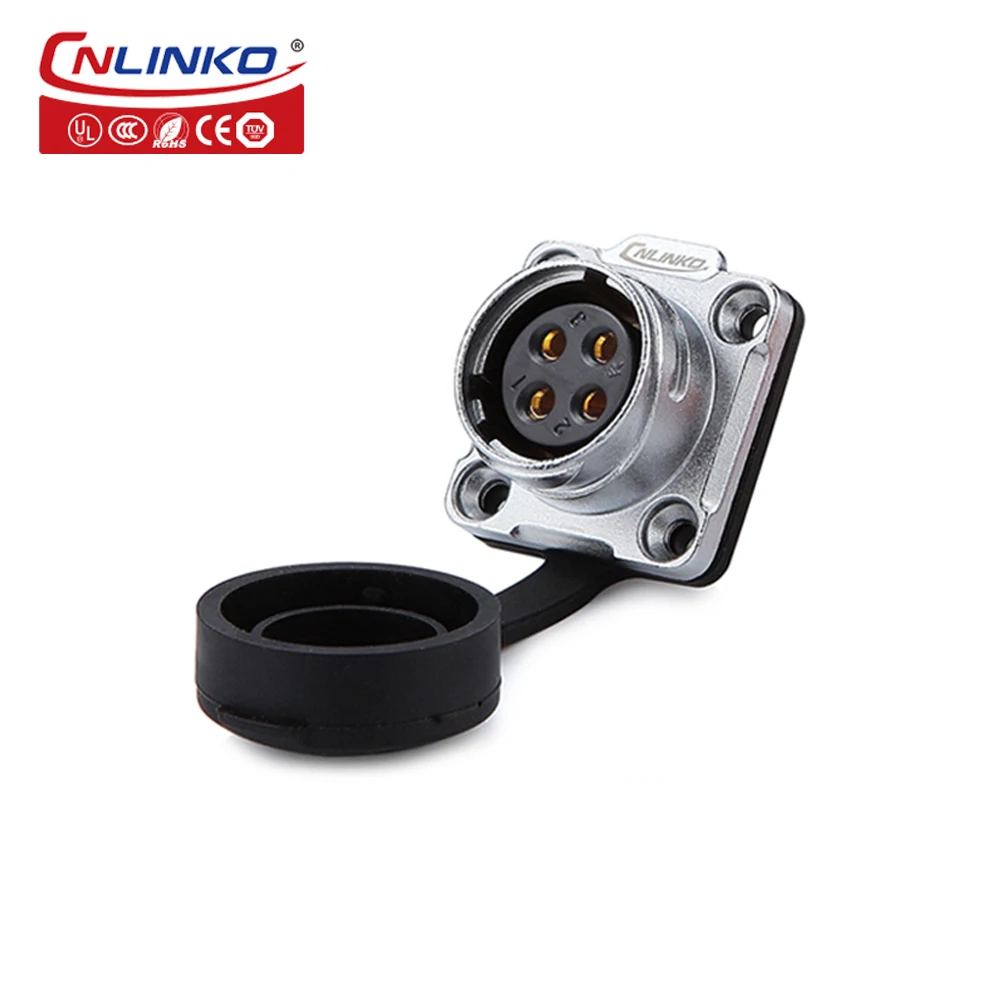 CNLINKO 4 Pin Bulkhead Speaker Wire Waterproof Aviation Connector Male Female Power Cord With Zinc Alloy | Обустройство дома