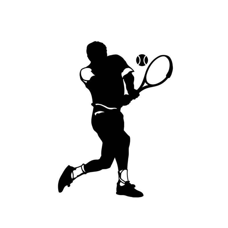 

Unique Tennis Player Decor Car Sticker KK Vinyl Silhouette Extreme Movement Graphic Sunscreen Waterproof 11cm*15cm