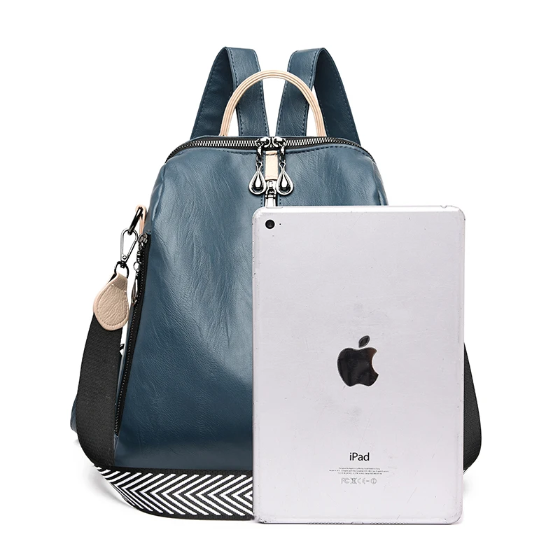 new women backpacks soft leather backpack fashion anti theft shoulder school bag for girls quality sheepskin female travel bag free global shipping