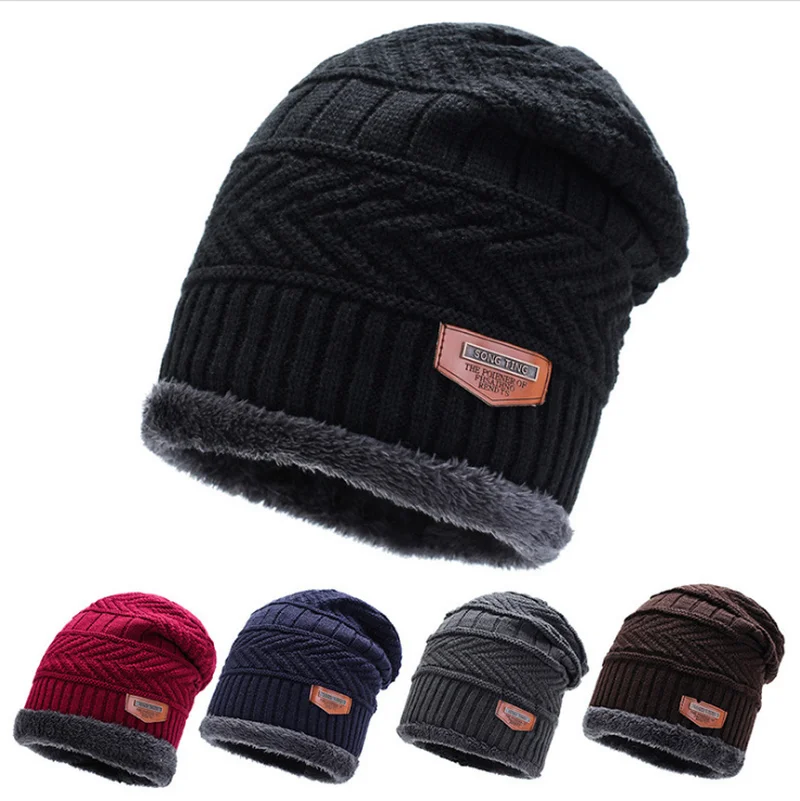 Новинка мужская шапка Корейская версия уличного стиля Повседневная вязаная зима