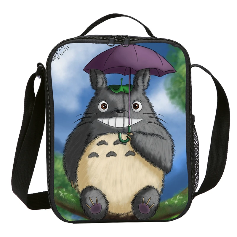 Симпатичные термоизолированные сумки для обеда Totoro холщовые школьные