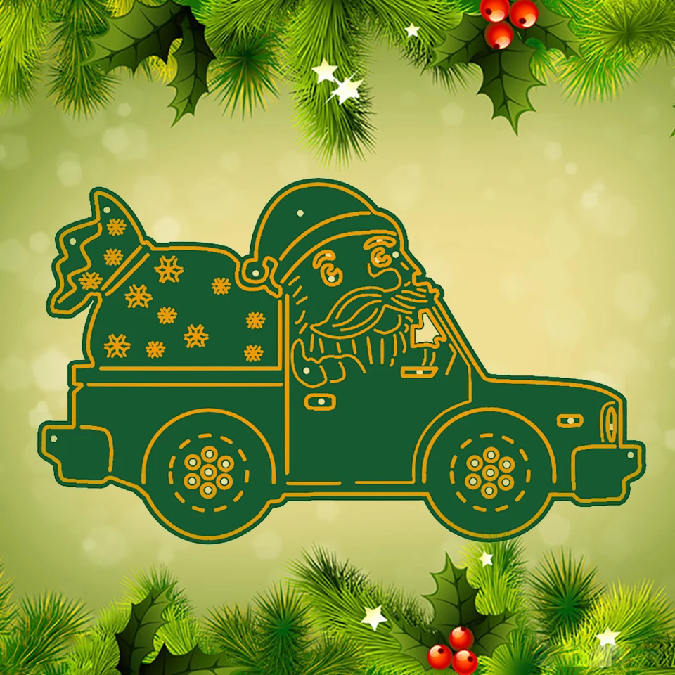 2019 год Рождественский Санта-Клаус металлические Вырубные штампы искусственная