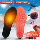 Беспроводные стельки с дистанционным управлением, Зимние Стельки С Подогревом для ног, европейские размеры 35-46 #, подходят под 1800 мАч