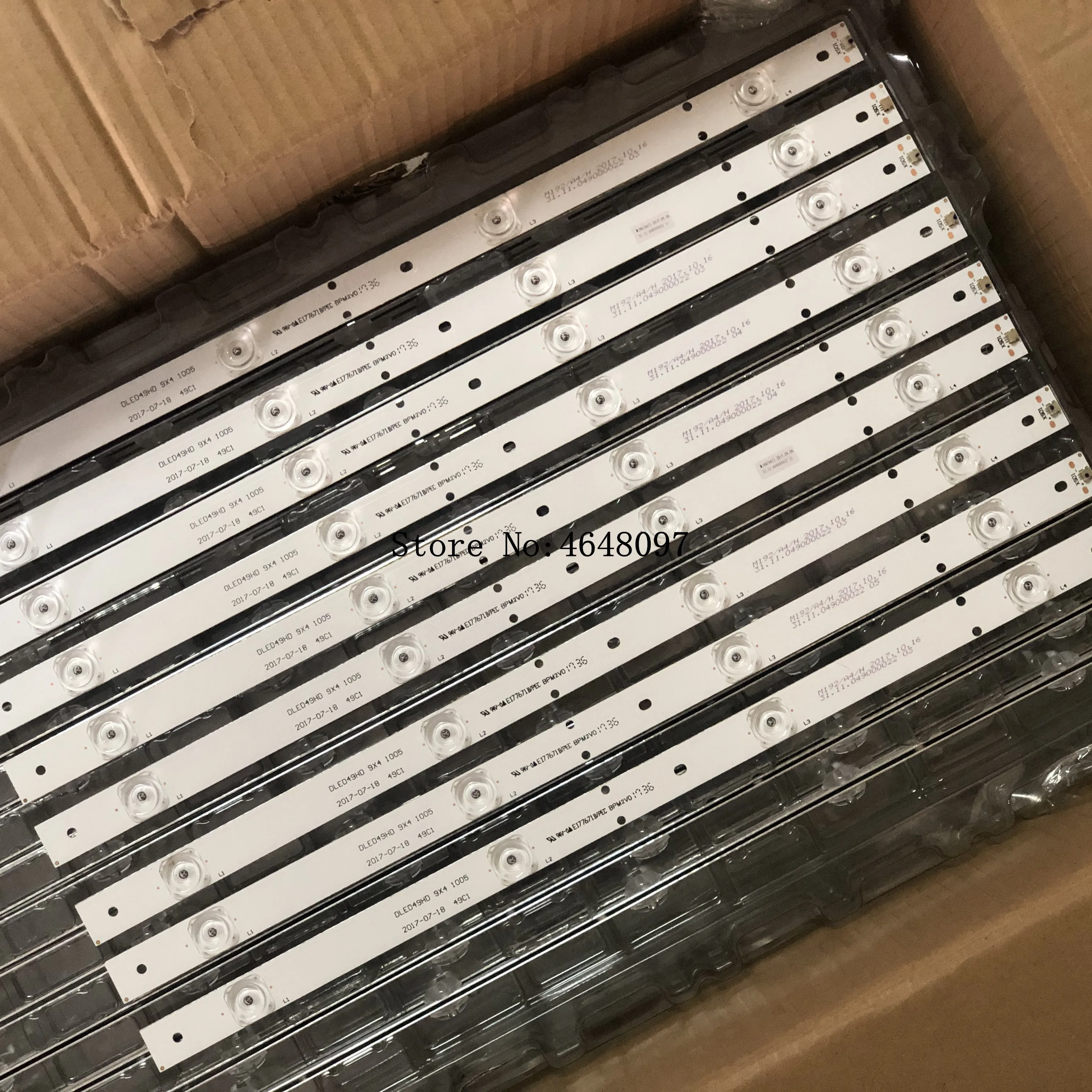 

9 Piece TV Lamp LED Backlight Strips For DLED49HD 9X4 1005 E177671B/PEC
