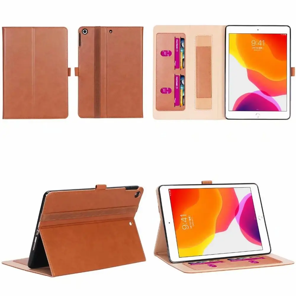 

Чехол для Ipad 10,2 дюйма, умный чехол для Ipad 10,2 дюйма, чехол-подставка из искусственной кожи с ремешком на руку для планшета 7 и 8 лет + ручка