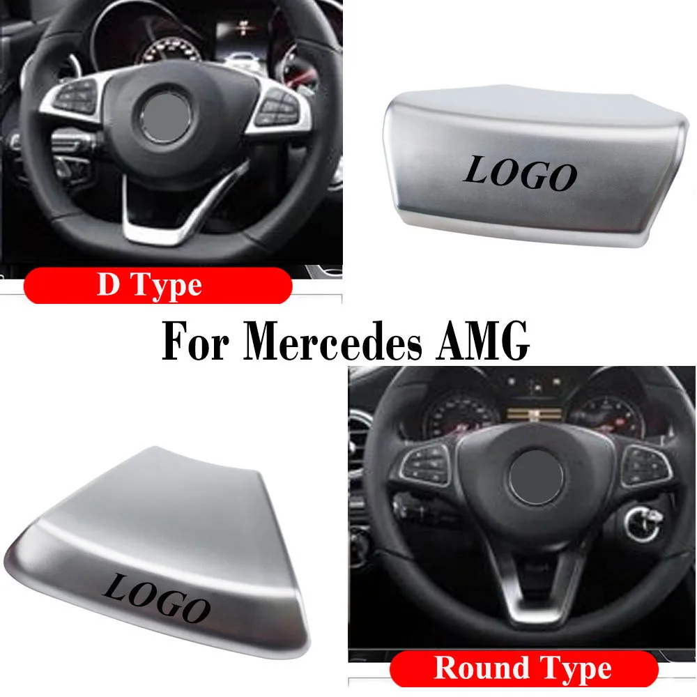 

Auto Emblem Decoration Accessories Car Steering Wheel Sticker Logo For Mercedes AMG W212 W213 W211 E300 W202 W204 W205 C E Class