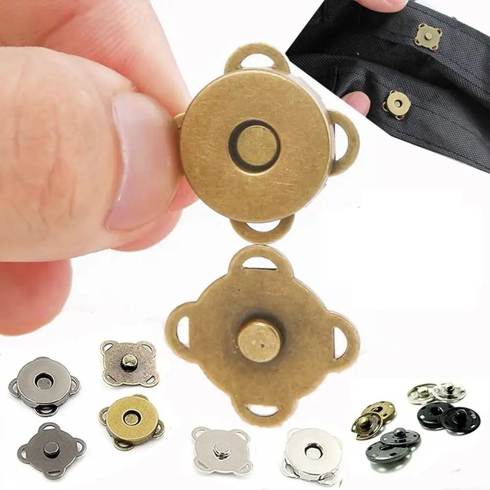 

10/20sets 10mm-18mm Magnetic Buttons DIY Magnet Snaps Purse Clasp Closures Metal Wallet Button Bag Accessories Craft Buckle
