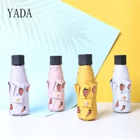 yada 2020 high quality mini pocket strawberry fruit umbrellas parasol ins folding umbrellas rain for womens uv umbrella ys200011