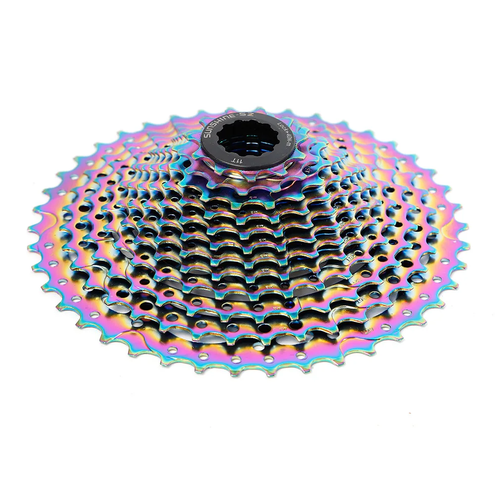 SUNSHINE Bike Cassette Sprocket 12speed 11-42/46/50T Chainwheel Colorful Rainbow Flywheel Mountain Bicycle MTB Parts Bicicleta