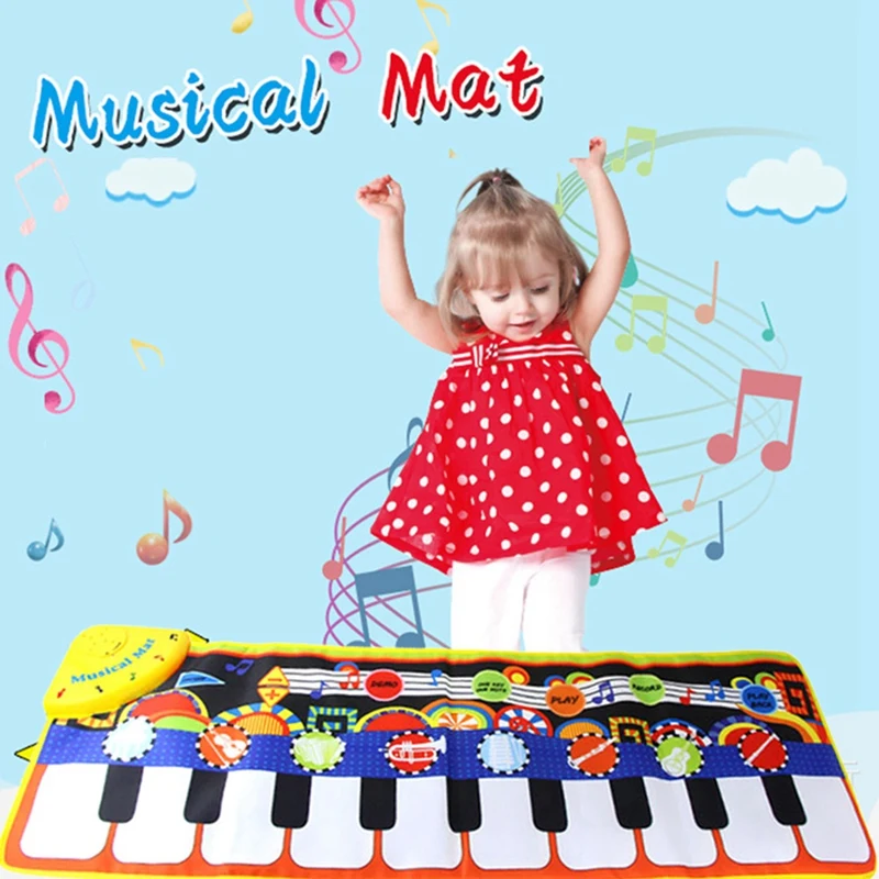 

110X36cm Electronic Musical Carpets Keyboard Baby Piano Play Mat Instrument Music Toys Educational Toys for Kids