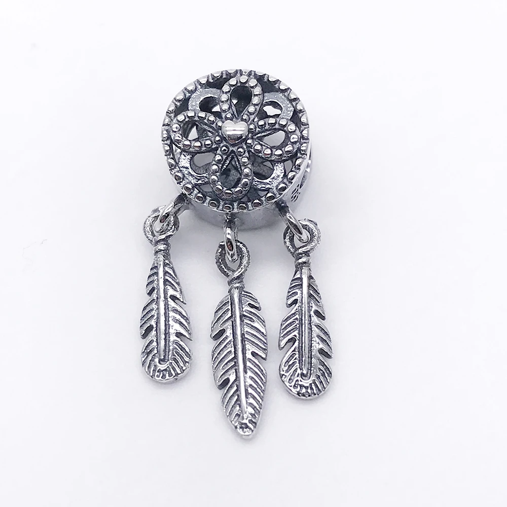 Подлинное 925 пробы серебро и Ловец снов с позолоченным кольцом соответственные