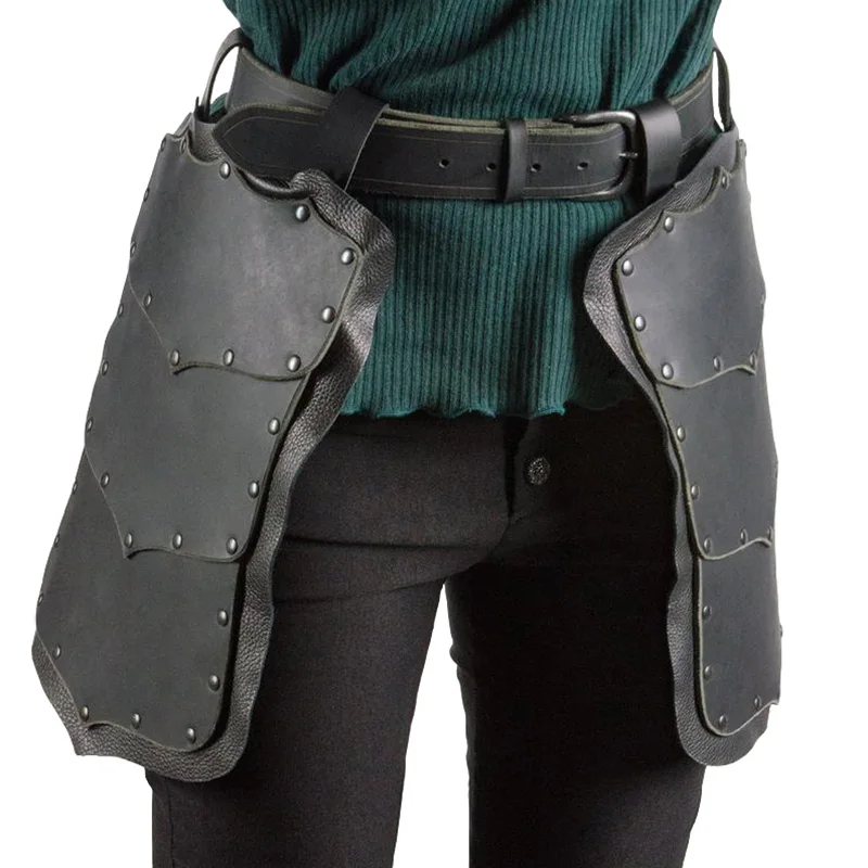 Средневековая Защитная Кожаная юбка в стиле викингов для защиты талии и бедер |