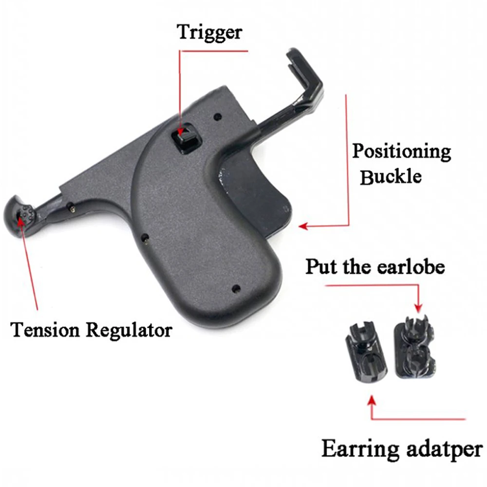 

Ear Nose Body Navel Piercing Gun With Ears Studs Tools Disposable Sterile Ear Piercing Tool Kit with 98pcs Ear Studs Jewelry