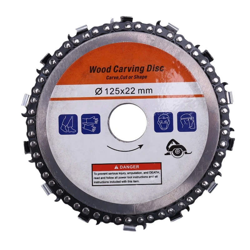 

5Inch Circular Saw Blade Chainsaw Chain Wood Carving Disc Woodworking Angle Grinders Universal for Wood Cutting Discs