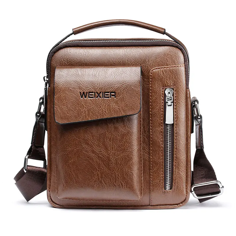 

Casual Men Shoulder Bag Vintage Bags High Quality Male Bag PU Leather Handbag Capacity Men Messenger Bags Tote Bag