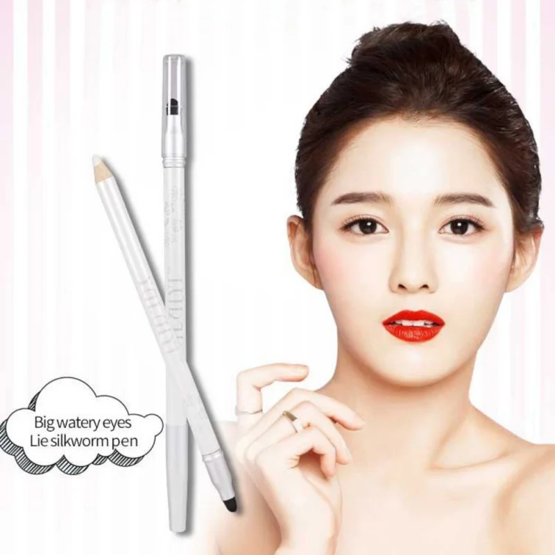 Double Eyeshadow Pencil Pearl White Waterproof Pen Eye Shadow Makeup Cosmetics Tools High Light Lasting |