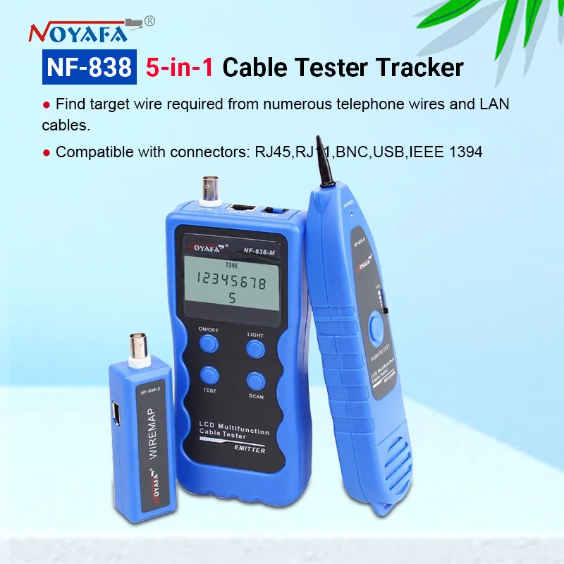 Новый кабель для отслеживания телефонных кабелей RJ45/BNC/USB/1394/RJ11 устройство поиска