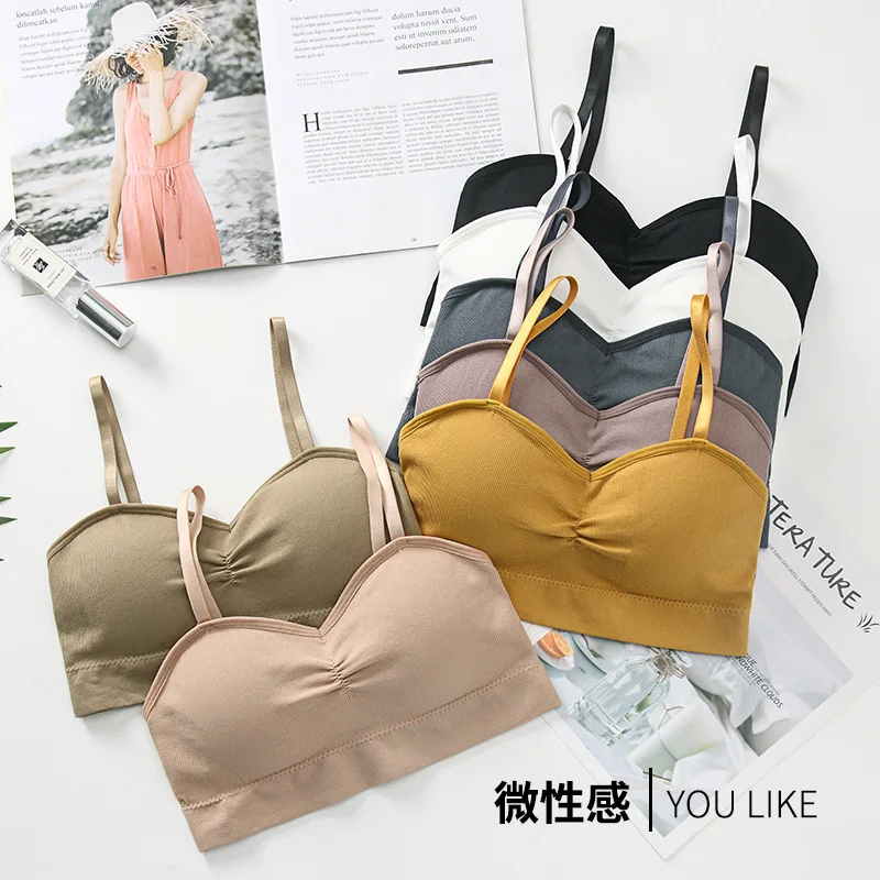 

Sexy Tube Top Women Breathable Famale Brassiere Seamless Bralette with Chest Pad Lingerie Girls Underwear Bras Beauty Back