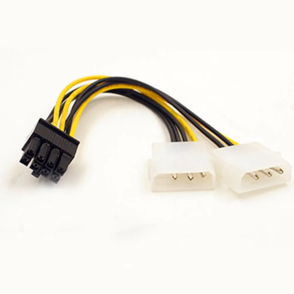 18 см 8Pin к двойной 4 Pin видеокарты шнур питания Y Форма 8 PCI Express Molex видеокарта кабель