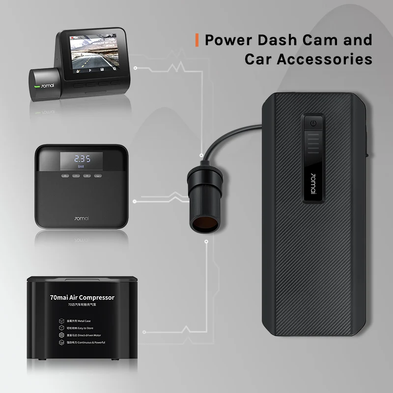 Цена Пусковое устройство 70mai, макс. 18000 мАч, 1000A, автомобильное пусковое устройство 70mai PS06, автомобильное пусковое устройство 8.0L, автомобильный пус...