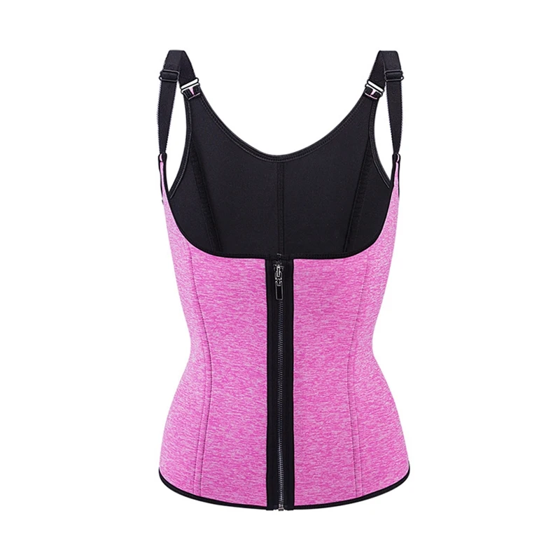 

Backstrom Women Shape-Wear Tops Double Layer Neoprene Zipper Waist Double-Breasted Fitness Sweat Suit Corset Breathable
