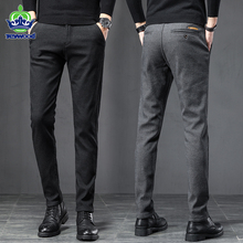Pantalones de vestir de tela esmerilada para hombre...