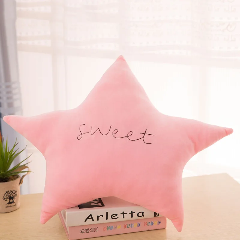 

[Funny] 40cm Smile Wool Moon Star Cloud Pillow Cushion Cotton toys kids decorative pillows for bed Dolls baby soft stuffed Toys
