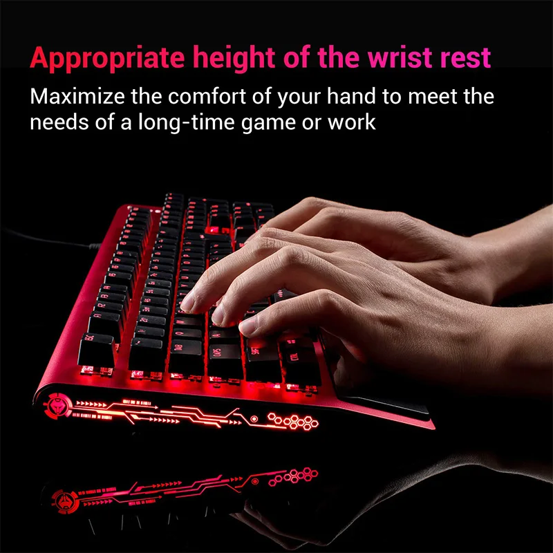 k1000 gaming keyboard with wrist restmechanical metal usb wired computer keyboard led backlit keyboard and large mouse pad free global shipping