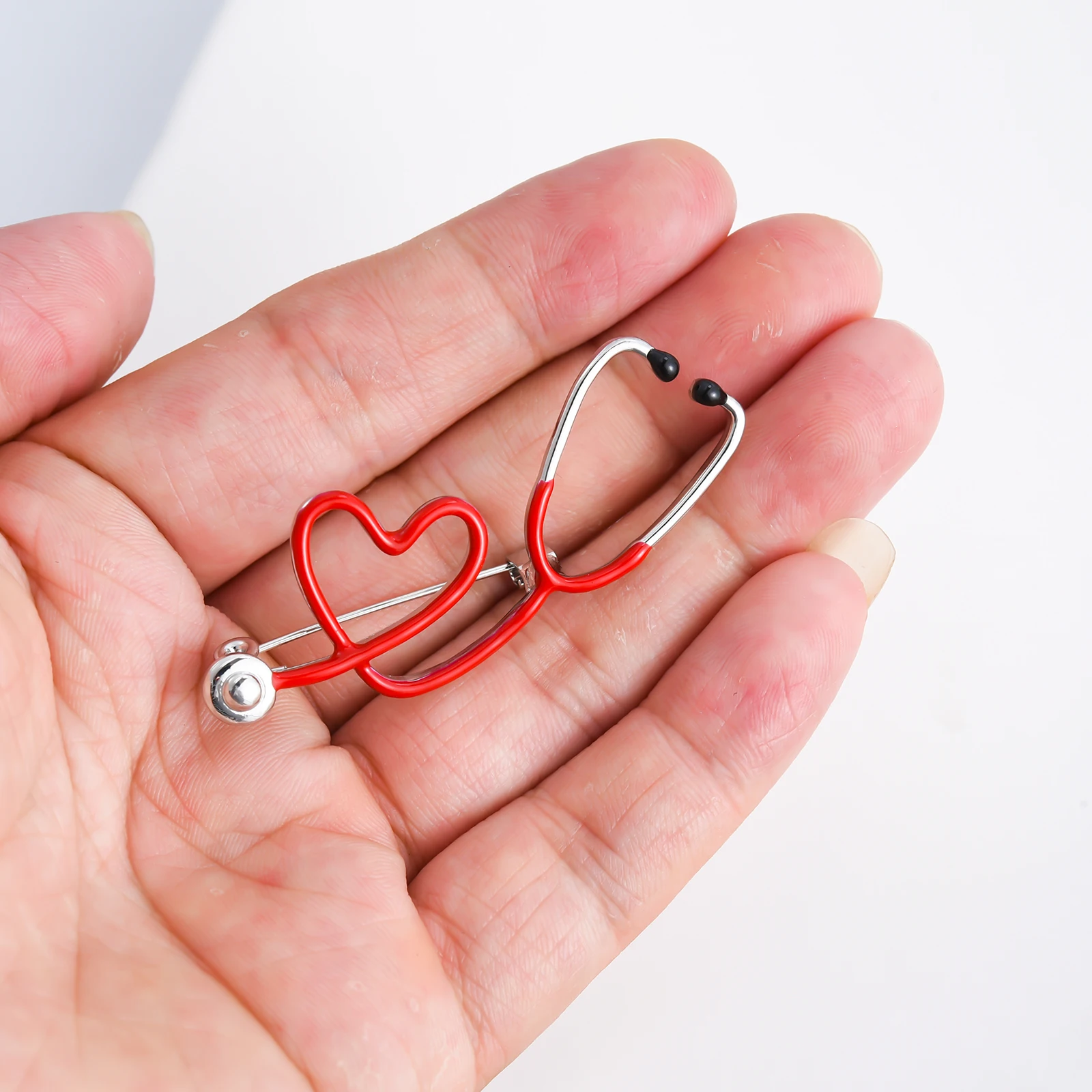 Горячая Распродажа модный красный эмалированный медицинский значок