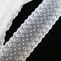 11cm5yard cotton flower embroidery net bottom lace trimmings for clothing diy sewing clothes accessories ribbon trims