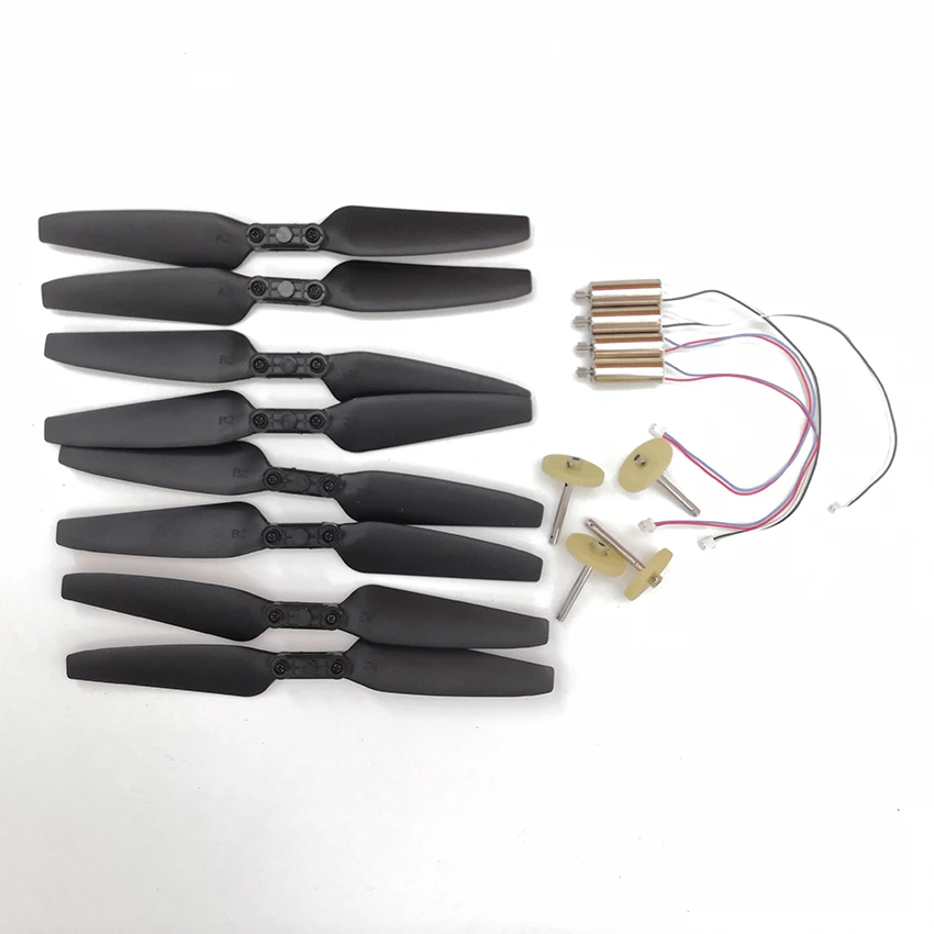 Моторный двигатель 4 шт. + шестерня 4 шт. + комплект запасных частей для пропеллера 8 шт. для JD22S E520 E520S Аксессуары для GPS дрона Моторный двигатель 4 шт. + шестерня 4 шт. + комплект запасных частей для пропеллера 8 шт. для JD22S E520 E520S Аксессуары для GPS дрона