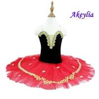 child spain ballet tutu performance skirt velvet black red pancake tutu for adult swan lake ballet dance costumes girl blst18007