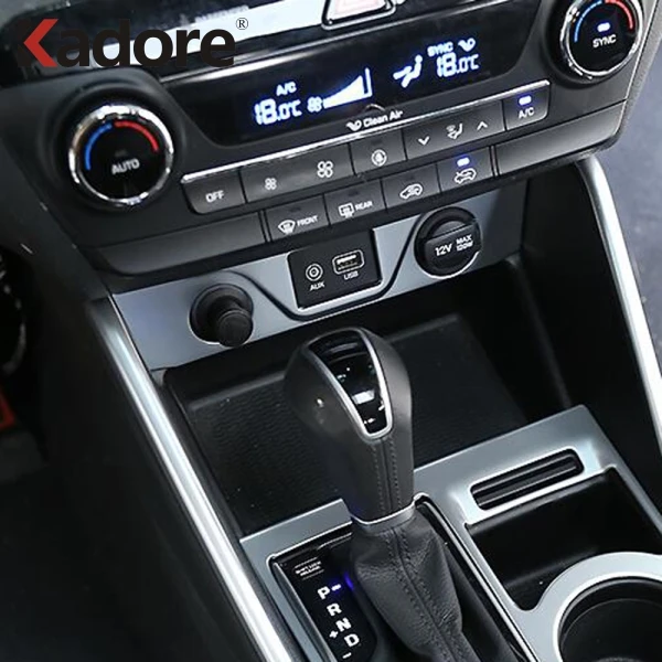 Для hyundai Tucson 2015 2019 2020 углеродное волокно внутренняя дверь подлокотник панель окно