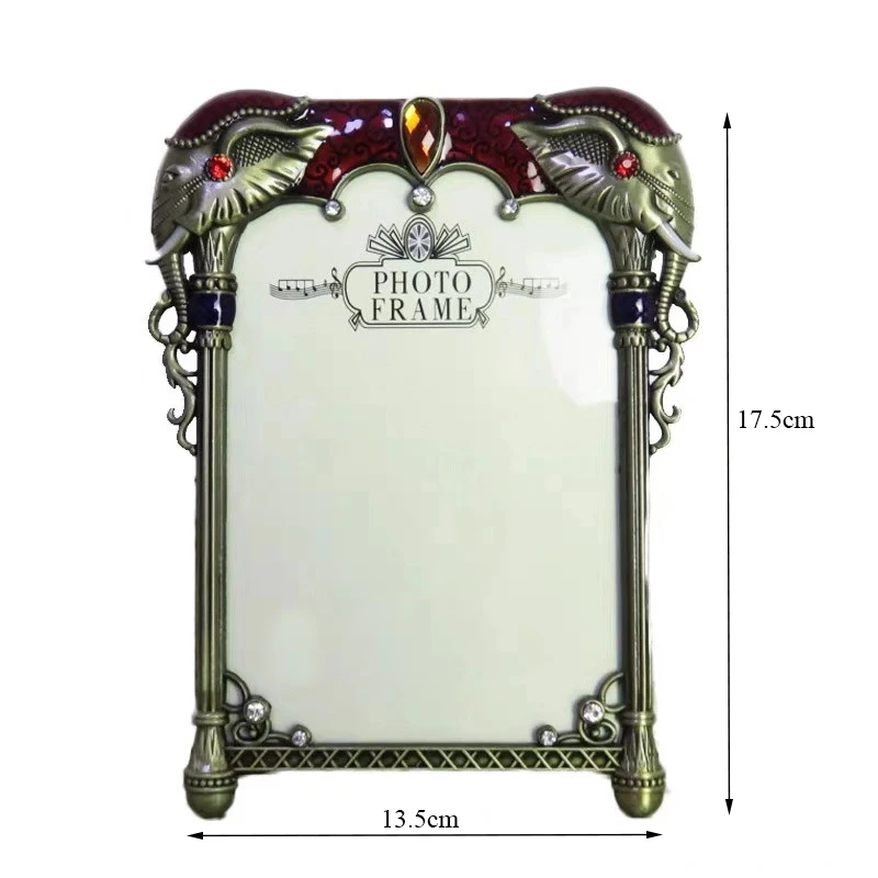 6 дюймов классический жемчуг слон фоторамка Европейский ретро металл гостиная