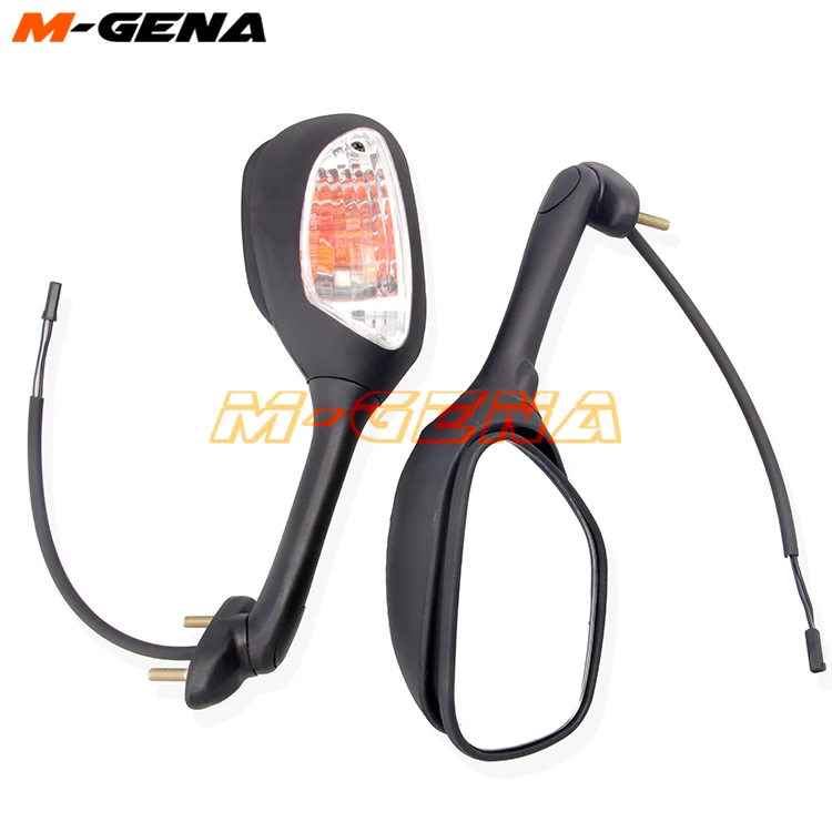 Motorcycle Rearview Side Mirrors For GSXR 600 750 1000 with Turn Signal Light K5 K6 K7 K8 2005 2006 2007 2008 2009 2010