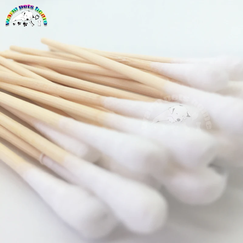 Стерильные ватные палочки аппликаторы односторонние с деревянной ручкой для