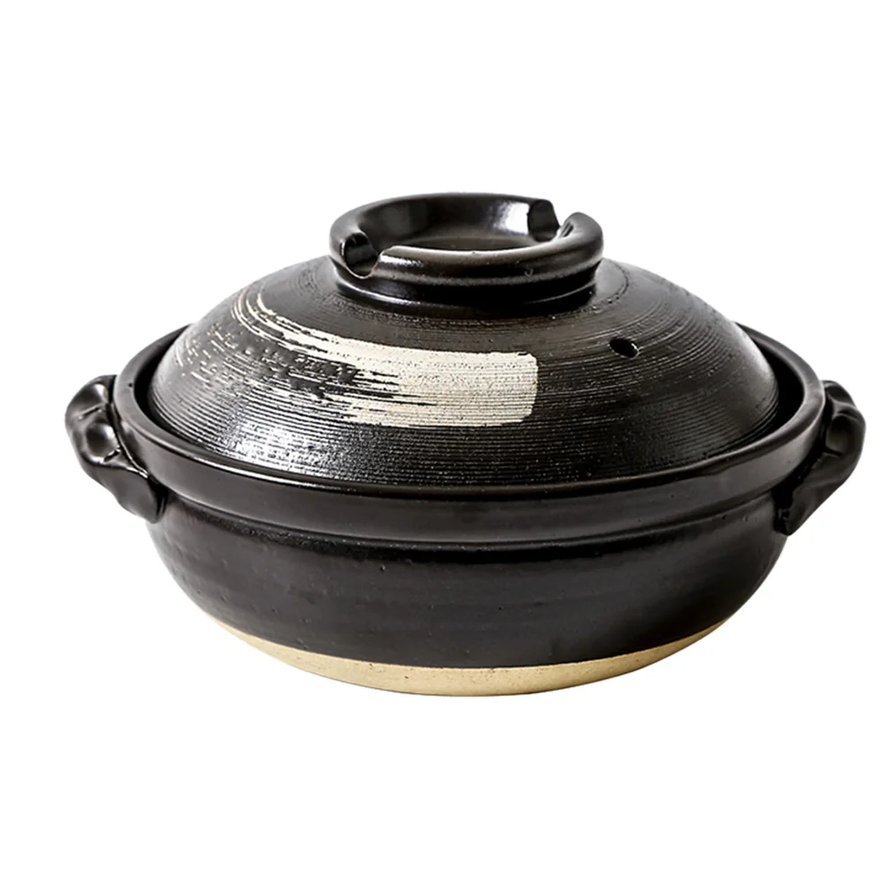 

1pc 900ML Ceramic Casserole Stew Pot Ceramic Enamel Soup Pot Durable Cooking Cookware for Home Restaurant Use