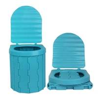 portable folding toilet with lid waterproof travel commode car potty vehicular urinal toilet seat for outdoor camping travel