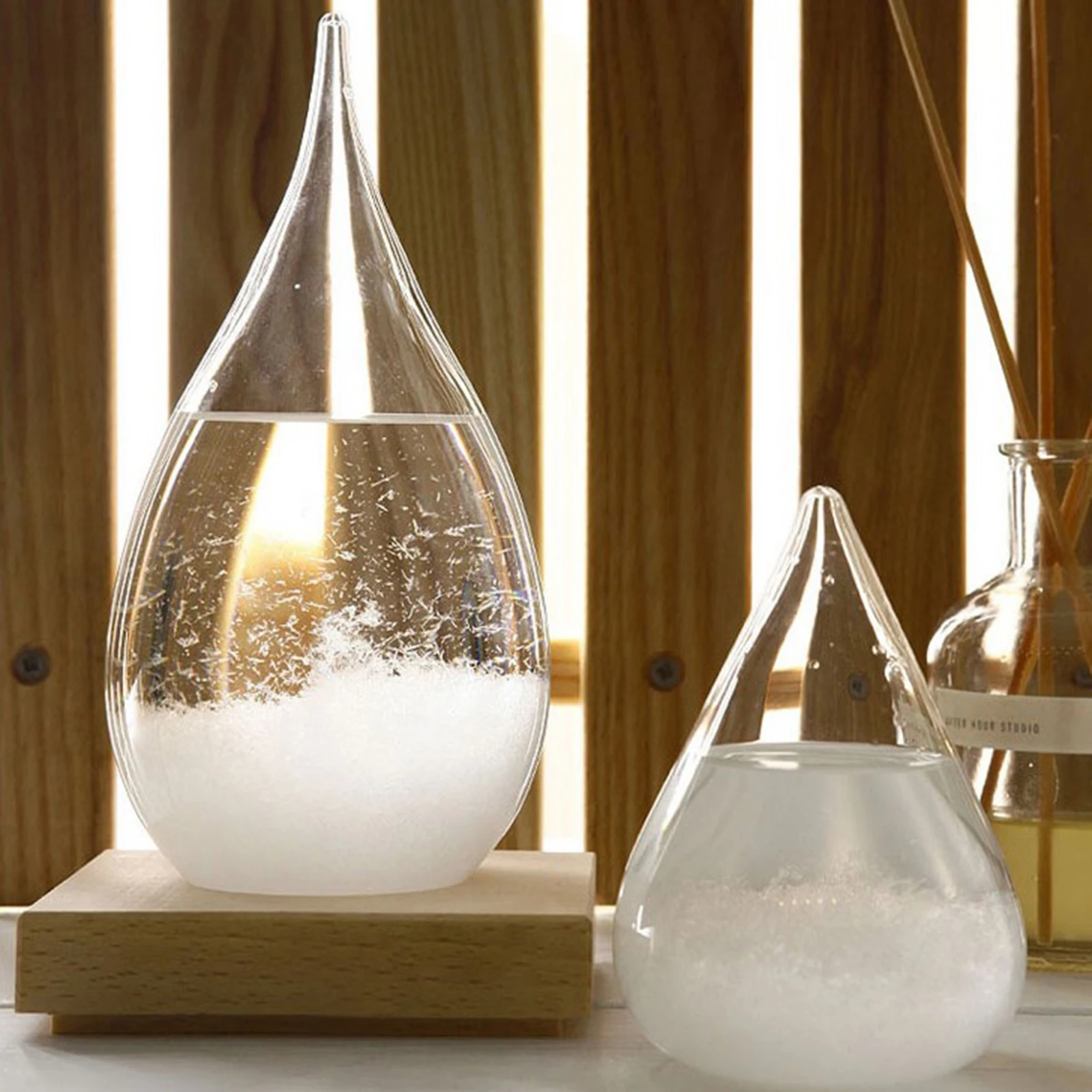 

Forecast Weather Crystal Drop Water Shape Storm Glass Bottle Xmas Home Decor
