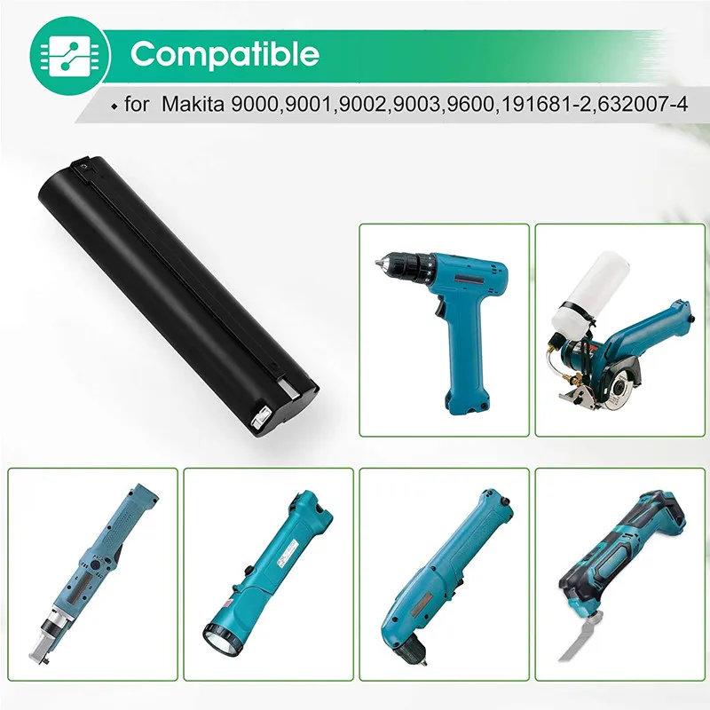 Сменный аккумулятор 9 6 в 3000 мАч для электроинструментов Makita Mak 6095D 9000 9001 9002 9033 9034-4