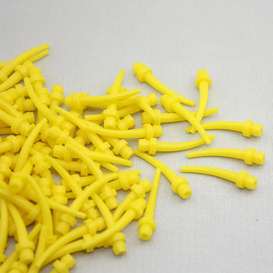 

100 Pcs Dental Materials Oral Teeth Impression Mixing Intraoral Syringe Tips Disposable Slicone Rubber Dentist Instrument Tools