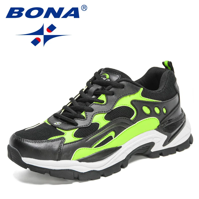 BONA 2021 New Designers Popular Sneakers Outdoor Casual Men's Shoes Fashion Lightweight Breathable Vulcanize Running Shoes Man