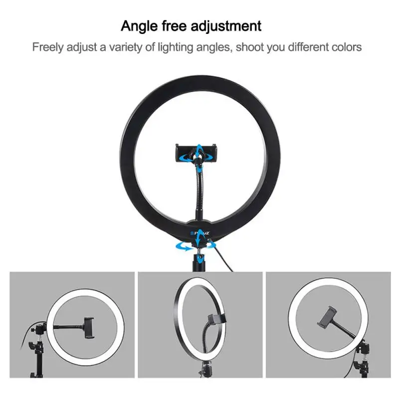 4.7 Inch 12cm USB LED Ring Vlogging Photography Video Lights With Stand Tripods For YouTube Makeup Live Studio | Электроника