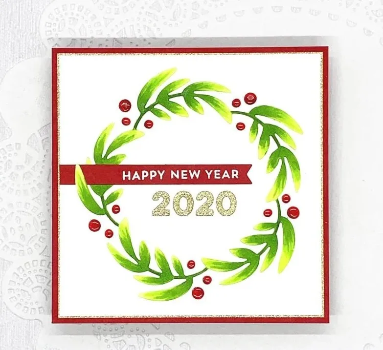 

Christmas flowers vine ring Metal Cutting Dies Stencil Scrapbooking DIY Album Stamp Paper Card Embossing Decor Craft