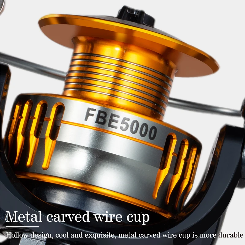 

DEUKIO Fishing Reel Max Drag Prowe Spool Spinning Reel 5.0:1 4.7:1 Gear Ratio All Metal Handle Line Spool Carp Saltwater Fishing