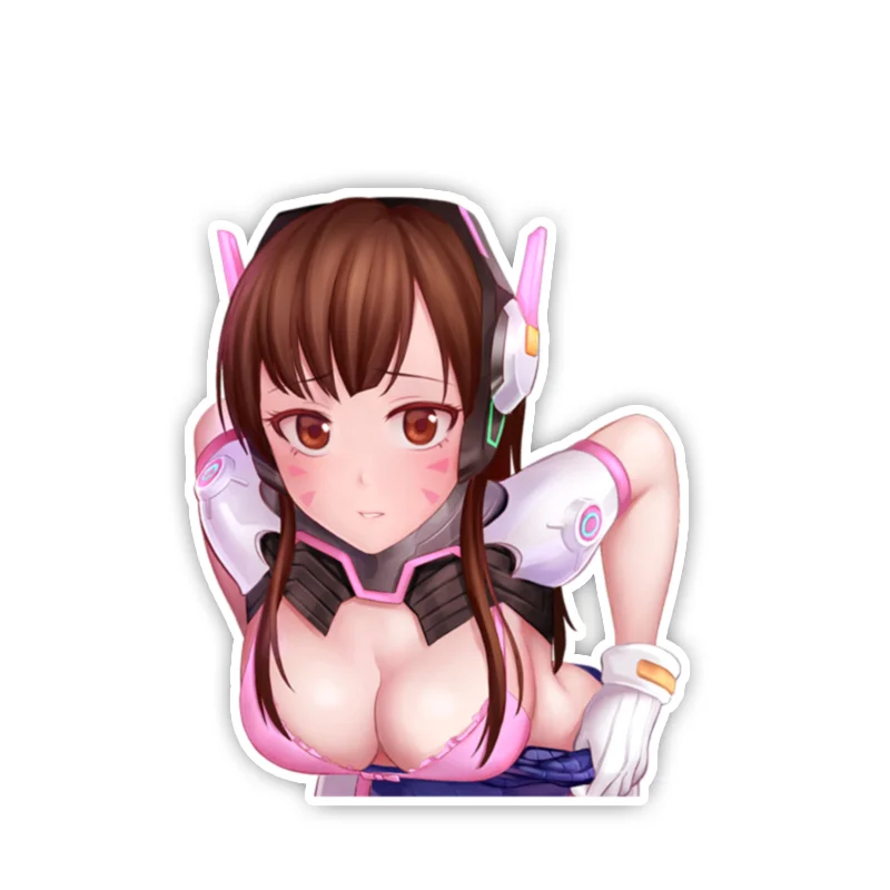 

BIG HEAD Overwatch Anime Decal Vinyl Car Sticker Bumper Truck Window Cute Stickers Cartoon Graffiti Accessories KK13*11cm
