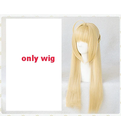 only wig Fate Grand Order Нерон Клавдий Цезарь Огастус купальный костюм костюмированная игра костюм сексуальный бикини Fate/Экстра меч Косплей Костюм Купальники - Цвет: only wig